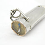 Victorian Sterling Silver Ships Whistle & Compass Combination Vesta Case Antique 1900 Birmingham