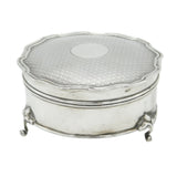 Sterling Silver Floral Shaped Jewellery Box Antique 1939 Birmingham Art Deco