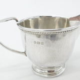 Arts & Crafts Sterling Silver Planished Cream Jug 1923 Birmingham Albert Jones