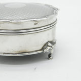 Sterling Silver Floral Shaped Jewellery Box Antique 1939 Birmingham Art Deco