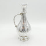 Victorian Large Sterling Silver Floral Decorated Wine Ewer Antique 1861 London