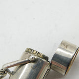 Victorian Sterling Silver Ships Whistle & Compass Combination Vesta Case Antique 1900 Birmingham