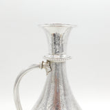 Victorian Large Sterling Silver Floral Decorated Wine Ewer Antique 1861 London