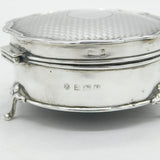 Sterling Silver Floral Shaped Jewellery Box Antique 1939 Birmingham Art Deco