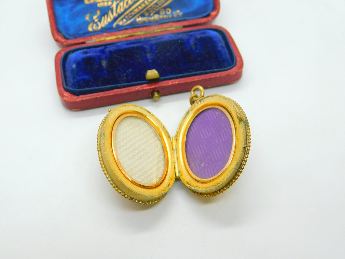 Victorian Pinchbeck Gold Ornate Hardstone Cameo Double Locket Antique c1890