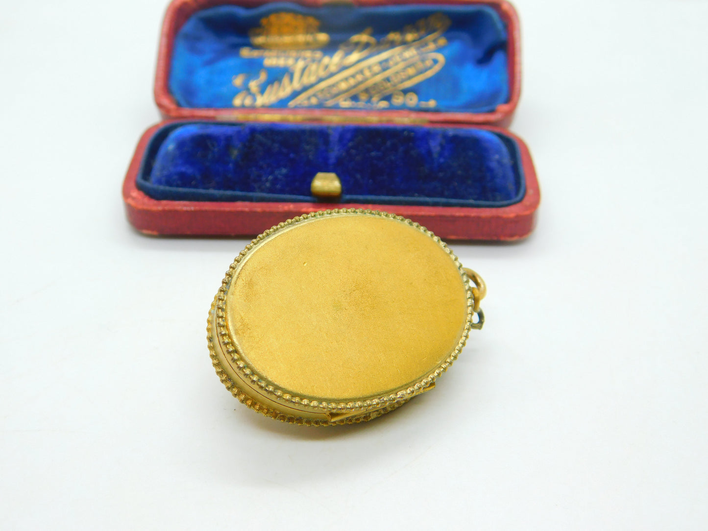 Victorian Pinchbeck Gold Ornate Hardstone Cameo Double Locket Antique c1890