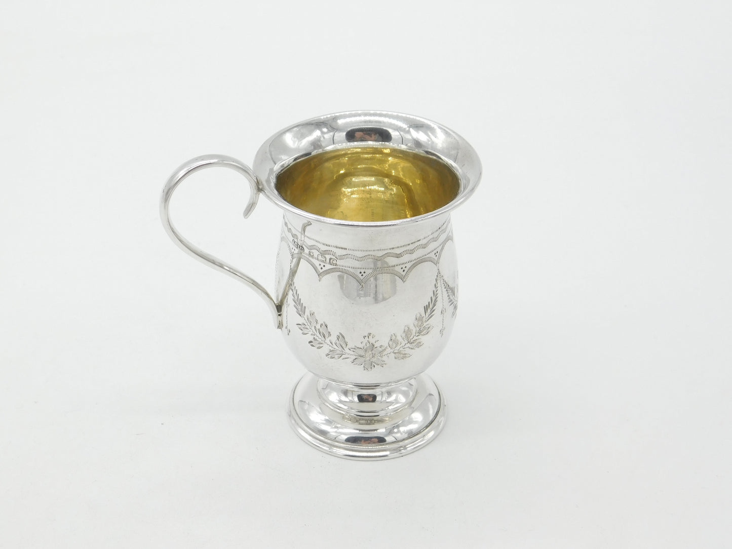 Edwardian Sterling Silver 'Audrey' Christening Mug 1902 Birmingham Antique