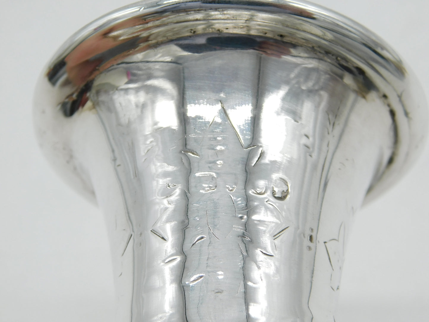 Victorian Large Sterling Silver Floral Decorated Wine Ewer Antique 1861 London