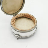 Sterling Silver Floral Shaped Jewellery Box Antique 1939 Birmingham Art Deco