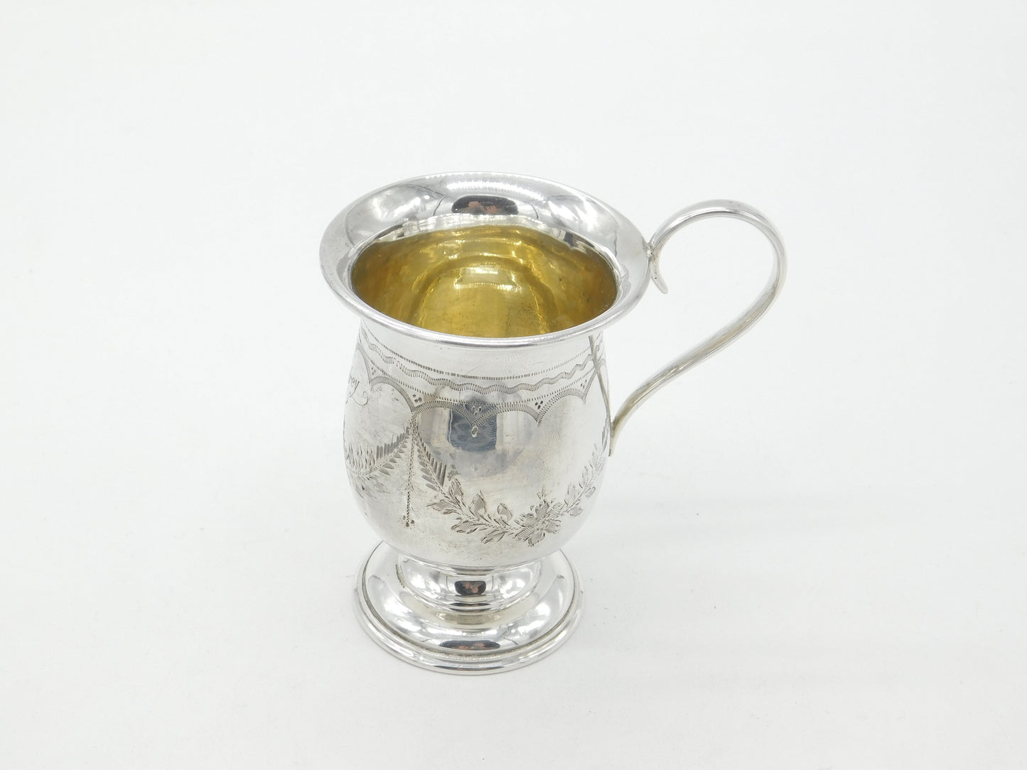 Edwardian Sterling Silver 'Audrey' Christening Mug 1902 Birmingham Antique