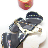 Lea Stein Paris Marked Ladies Face Brooch Pin Vintage c1960