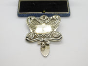 Art Nouveau Sterling Silver Sewing Chatelaine Clip Antique 1903 Levi & Salaman