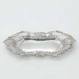 Edwardian Sterling Silver Pierced Floral Dish 1902 Birmingham Antique