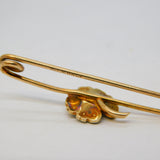 Murrle Bennett & Co 9ct Gold, Seed Pearl, Turquoise Floral Brooch Antique c1910