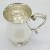 Victorian Sterling Silver Baluster One Pint Tankard Mug Antique 1866 London