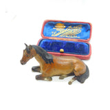 Victorian Cold Painted Vienna Bronze Sitting Horse Or Foal Sculpture Antique c1860
