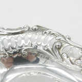 Edwardian Sterling Silver Pierced Floral Dish 1902 Birmingham Antique