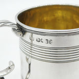 William IV Sterling Silver Lined Pattern Christening Mug Antique 1831 London