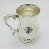 Victorian Sterling Silver Baluster One Pint Tankard Mug Antique 1866 London