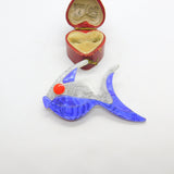 Colourful Fish Lea Stein Paris Brooch Pin Vintage c1960