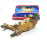 Victorian Cold Painted Vienna Bronze Sitting Horse Or Foal Sculpture Antique c1860