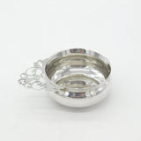 Edwardian Sterling Silver Floral Handle Wine Taster 1909 London William Comyns
