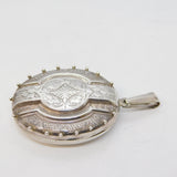 Victorian Style Sterling Silver Floral Pattern Sweetheart Locket Vintage c1980