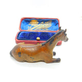 Victorian Cold Painted Vienna Bronze Sitting Horse Or Foal Sculpture Antique c1860