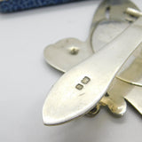 Art Nouveau Sterling Silver Sewing Chatelaine Clip Antique 1903 Levi & Salaman