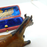 Victorian Cold Painted Vienna Bronze Sitting Horse Or Foal Sculpture Antique c1860