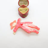 Person in Pink Lea Stein Paris Brooch Pin Vintage c1960