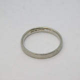 .950 Platinum Minimal Wedding Band Ring Vintage 2001 Birmingham Size M 1/2 UK