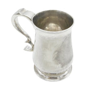 George II Newcastle Large Sterling Silver Whistle Handle Tankard Antique 1757