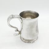 George II Newcastle Large Sterling Silver Whistle Handle Tankard Antique 1757