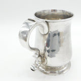 George II Newcastle Large Sterling Silver Whistle Handle Tankard Antique 1757
