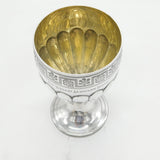 George III Sterling Silver Fluted Wine Goblet Chalice Antique 1804 London
