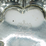 Boxed Sterling Silver Pierced Tyg Dishes Pair Thai Royal Crest Antique 1915