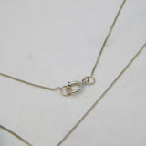 9ct White Gold, Diamond & Pear-Cut Citrine Drop Pendant Necklace Vintage