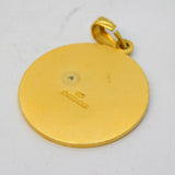 Charles Horner 9ct Yellow Gold St Christopher Travel Pendant Vintage 1976 Birmingham