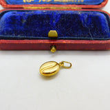 Nescafe Coffee Bean 9ct Yellow Gold Charm or Pendant Vintage c1980