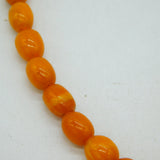 19th Century 9ct Yellow Gold Clasp Butterscotch Amber Graduating Necklace Antique c1860