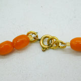 19th Century 9ct Yellow Gold Clasp Butterscotch Amber Graduating Necklace Antique c1860