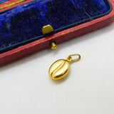 Nescafe Coffee Bean 9ct Yellow Gold Charm or Pendant Vintage c1980