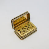 George IV Sterling Silver Gilded Floral Vinaigrette Antique 1827 Birmingham