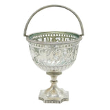 Victorian Sterling Silver Biblical Story Pattern Pedestal Bowl Antique 1864 Birmingham