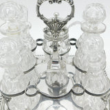 William IV Sterling Silver & Cut Glass Complete Cruet Set Antique 1833 London