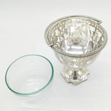 Victorian Sterling Silver Biblical Story Pattern Pedestal Bowl Antique 1864 Birmingham