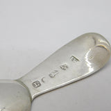 Newcastle Provincial George III Sterling Silver Tea Caddy Spoon Antique 1801