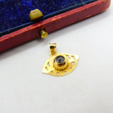 All Seeing Eye 18ct Yellow Gold Charm or Pendant Vintage c1980