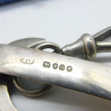 Victorian Sterling Silver Crescent Moon Chatelaine Sewing Clip Antique 1873 London